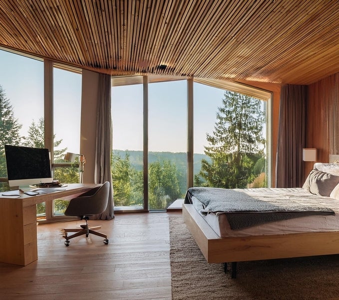 Interior of luxury mountain home in Colorado